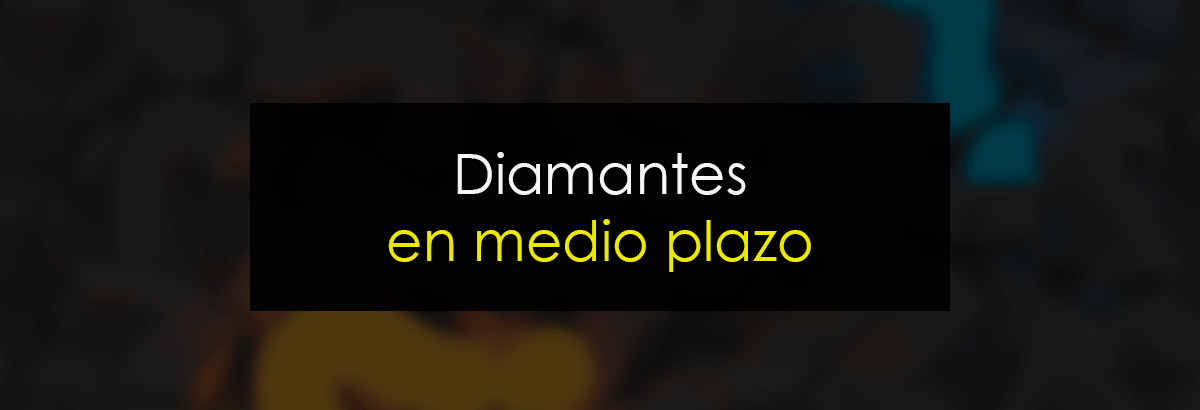 Diamantes en medio plazo bolsa