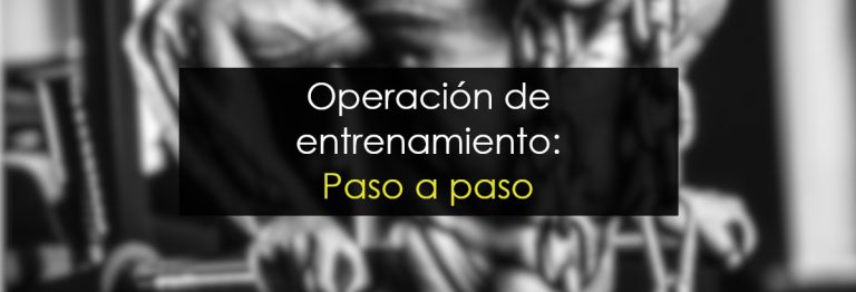 Operación de entrenamiento : paso a paso