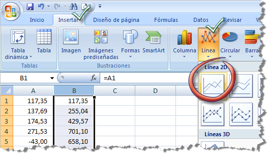 Excel, gráfico