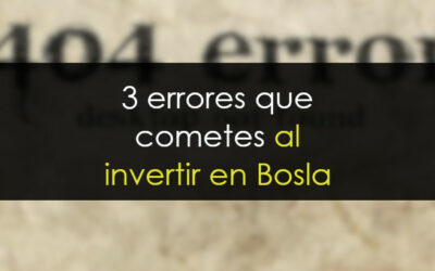 3 grandes errores del que intenta ganar dinero en Bolsa