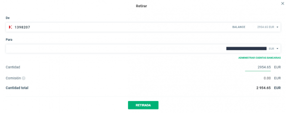 retirar dinero xtb