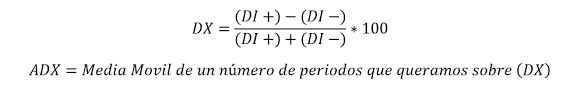 fórmula indicador adx