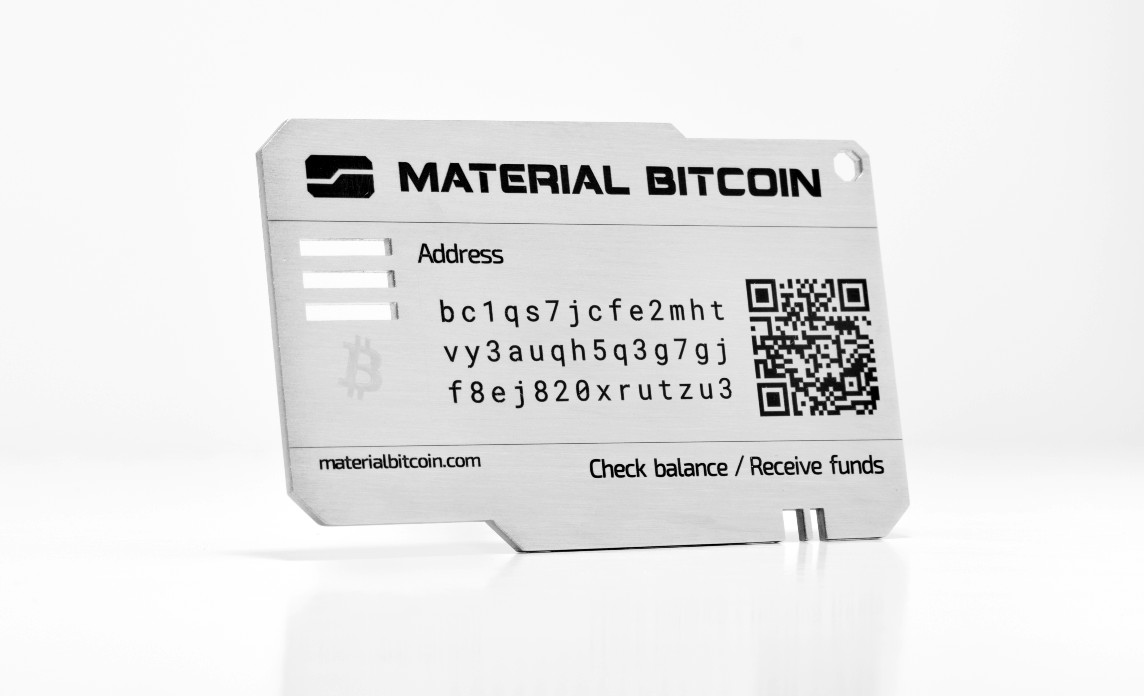 placa material bitcoin