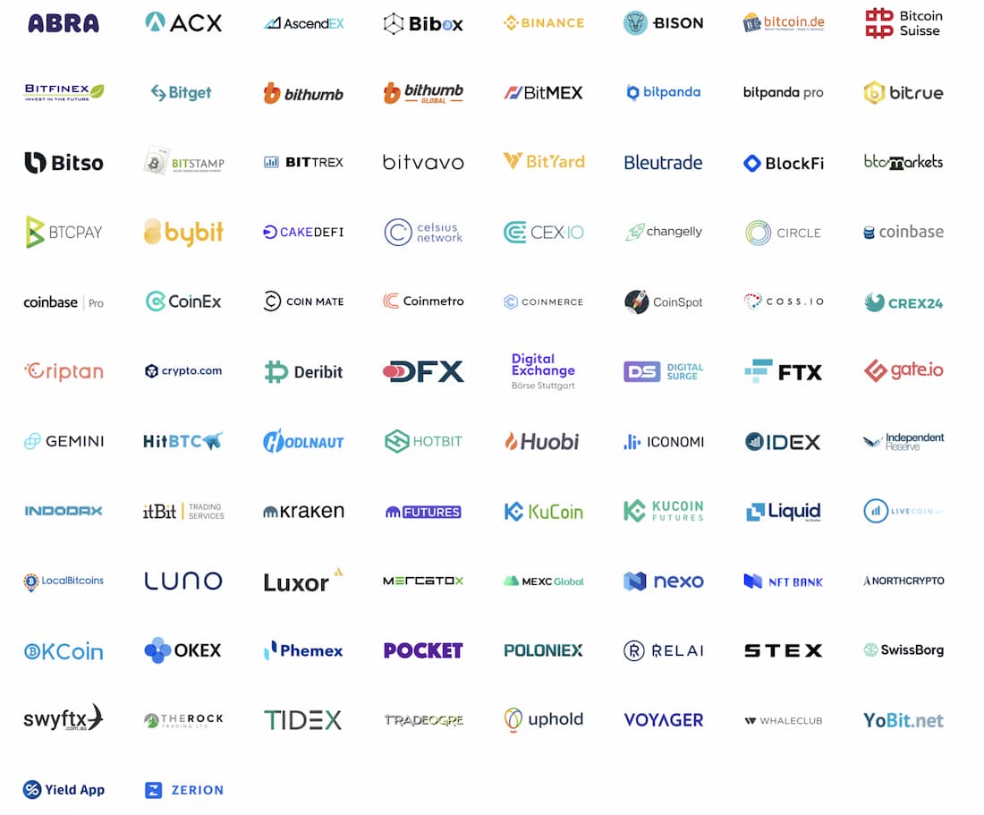 exchanges cointracking