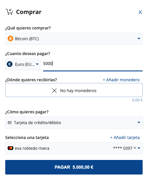 orden compra bit2me