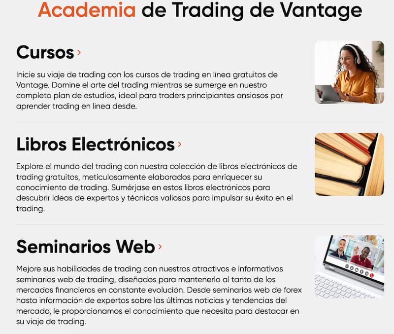 recursos educativos Vantage