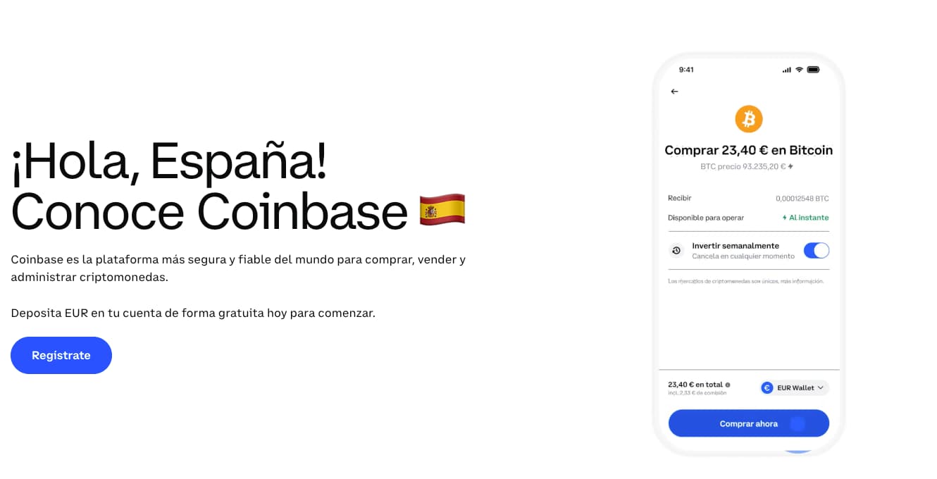 coinbase interfaz